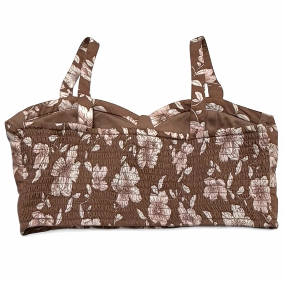 Band of Gypsies-Smocked Floral Bustier Crop Top – Size M – BNWT- BOG Collective - Picture 2 of 9